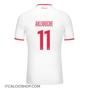 AS Monaco Maghnes Akliouche #11 Prima Maglia 2024-25 Manica Corta
